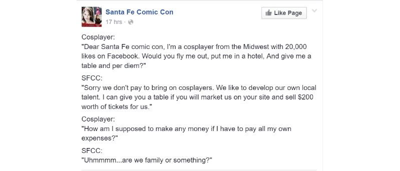 Illustration for article titled Comic Convention Has Cosplay PR Meltdown